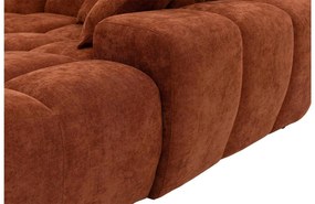 Goossens Excellent Bank Kubus - 40 X 40 Cm Stiksel rood, stof, 1,5-zits, modern design met chaise longue links
