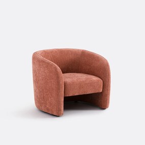 Fauteuil in fijne chenille, LANDINE