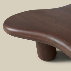 Walnoot Salontafel Organische Vorm - 116 X 89cm.