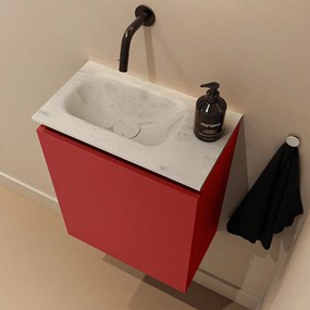 Mondiaz Ture DLux toiletmeubel 40cm fire met wastafel opalo links zonder kraangat