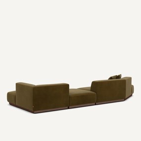 Open hoekbank rechts XL fluweel, JACOPO