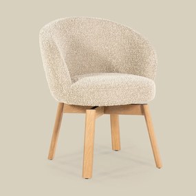 Eleonora Livia Eetstoel Hout Frame Taupe