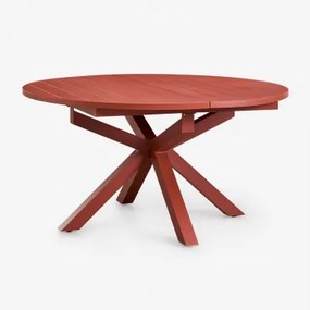 Barces Uitschuifbare Aluminium Tuin Tafel 145-200x145 Cm Terracota - Sklum