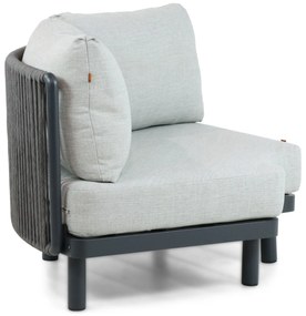 Hoek loungeset 5 personen Aluminium/rope Grijs  Santika Furniture Santika
