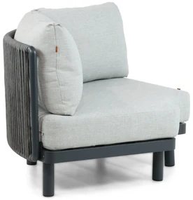 Hoek loungeset 5 personen Aluminium/rope Grijs  Santika Furniture Santika