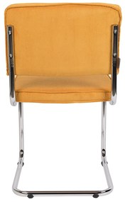 Zuiver Ridge Rib Retro Stoel Ribstof Geel
