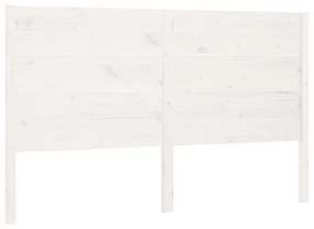 vidaXL Hoofdbord 166x4x100 cm massief grenenhout wit