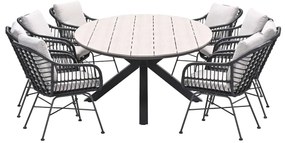 Garden Impressions Lucas tuinset 9-delig - Tulli tuintafel 280x140 cm