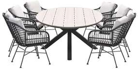 Garden Impressions Lucas tuinset 9-delig - Tulli tuintafel 280x140 cm
