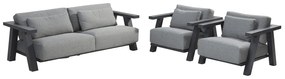 4 Seasons Outdoor Iconic loungeset met Metropolitan salontafel SALE  Loungeset    antraciet weerbestendig