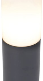 Buitenlamp paal antraciet met opaal 45 cm IP44 - Rox Modern E27 IP44 Buitenverlichting cilinder / rond rond