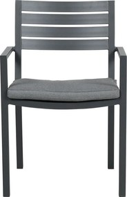 Garden Impressions Amarillo tuinstoel donker grijs - 4 stuks