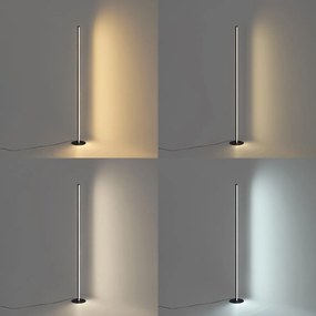 Design vloerlamp zwart incl. LED met touch dimmer - Clutch