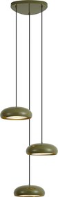 Retro hanglamp groen met metalen kap 6-lichts - Macaron