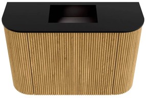 Mondiaz Joya 65cm toiletmeubel ronding links/rechts oak met wastafel faye midden zonder kraangat urban