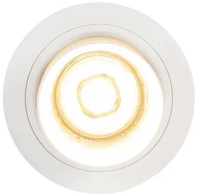 Moderne inbouwspot wit rond kantelbaar - Installa