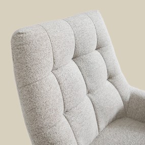 Draaibare Fauteuil Beige Boucle