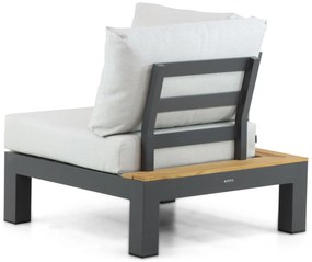 Loungeset 6 personen Aluminium/Teak Grijs Lifestyle Garden Furniture Vittoria