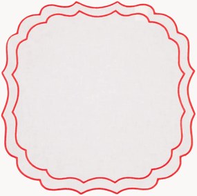Vlekbestendige placemat Greta met randborduurwerk