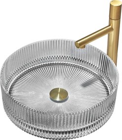 Mexen Eiva glazen opbouw waskom 39 x 39 cm, grijs - 24163966