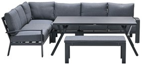 Garden Impressions Camilo lounge dining set 6-delig links - donker grijs