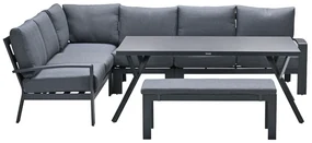 Garden Impressions Camilo lounge dining set 6-delig links - donker grijs