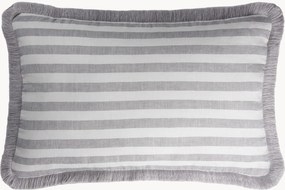 Handgemaakt linnen gestreept kussen Happy Pillow