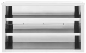 vidaXL Keukenwandkast 120x40x75 cm roestvrij staal