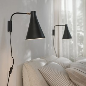 Scharnierende metalen wandlamp, Jameson