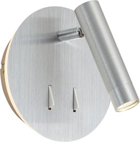 Moderne wandlamp staal incl. LED met USB-C - Croft