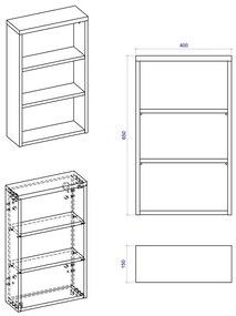 Comad Classic Oak 830 FSC kolomkast 65cm eiken