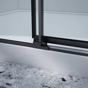 Gelco Dragon Black douchecabine met schuifdeur 160x80cm zwart