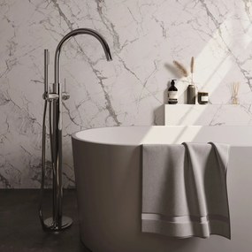 Brauer Stripe vrijstaande badmengkraan met staafhanddouche chroom