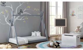 Peuter Grijs Eenpersoons hemelbed - Titus Tipi-stijl voor kinderen Kinderen Peuter Junior 5059914020265 Children's Beds Home, 140 x 70, Matras van 10