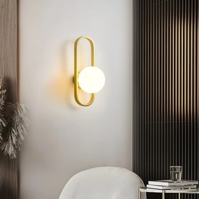 WANDLAMP APP1756-1W BRUSH GOLD WHITE