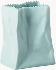 Porseleinen mini vaas Bag Mint, H 9 cm