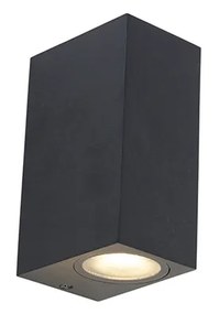 Buitenlamp met dimmer Smart Moderne wandlamp met dimmer zwart IP44 incl. 2 Wifi GU10 - Baleno Modern GU10 IP44 Buitenverlichting
