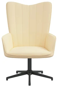 vidaXL Relaxstoel fluweel crèmewit