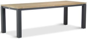 Dining Tuintafel rechthoekig 230 x 90 cm Aluminium/teak Grijs Veneto