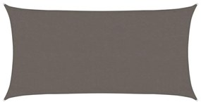 vidaXL Zonnezeil 160 g/m² 3x6 m HDPE antracietkleurig