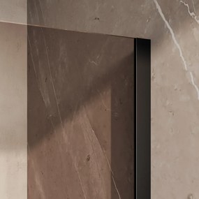 Brauer Oblivion inloopdouche bronsglas 100cm zwart mat