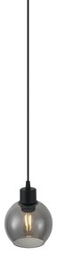 Moderne hanglamp zwart met smoke glas voor railsysteem 1-fase - Iconic Lava