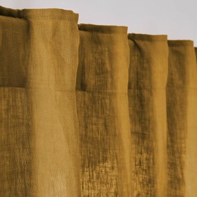 Gordijn in gewassen linnen met verdekte lussen, radiator, Onega
