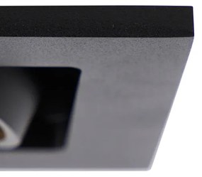 Inbouwspot zwart rechthoekig 2-lichts - Qure