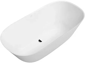 Villeroy & Boch Theano vrijstaand duobad - 155x75cm - kunststof quaryl - ovaal - Mat Wit ubq155anh7f200v-rw