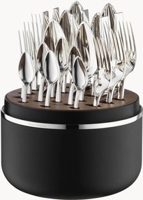 Handgemaakte hoogglans bestekset Riva met kistje, 6 personen, 24-delig