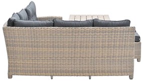 Garden Impressions Alaska lounge dining set 5-delig links - light teak vironwood