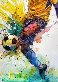 Ilustratie Sport Watercolor Football, Justyna Jaszke