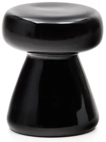 Kave Home Manya Glanzende Bijzettafel Zwart Keramiek - 38 X 38cm.