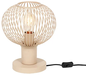 Moderne draad tafellamp beige 23cm - Gila Modern E27 bol / globe / rond Binnenverlichting Lamp